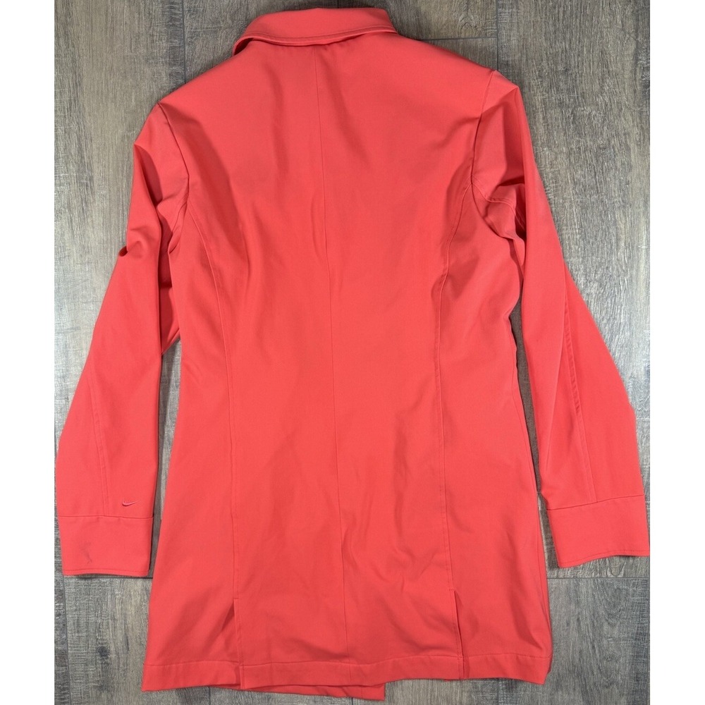 Nike Golf Women's Jacket Pink Salmon Trench Button Up Coat Size Small Long - Picture 4 of 12